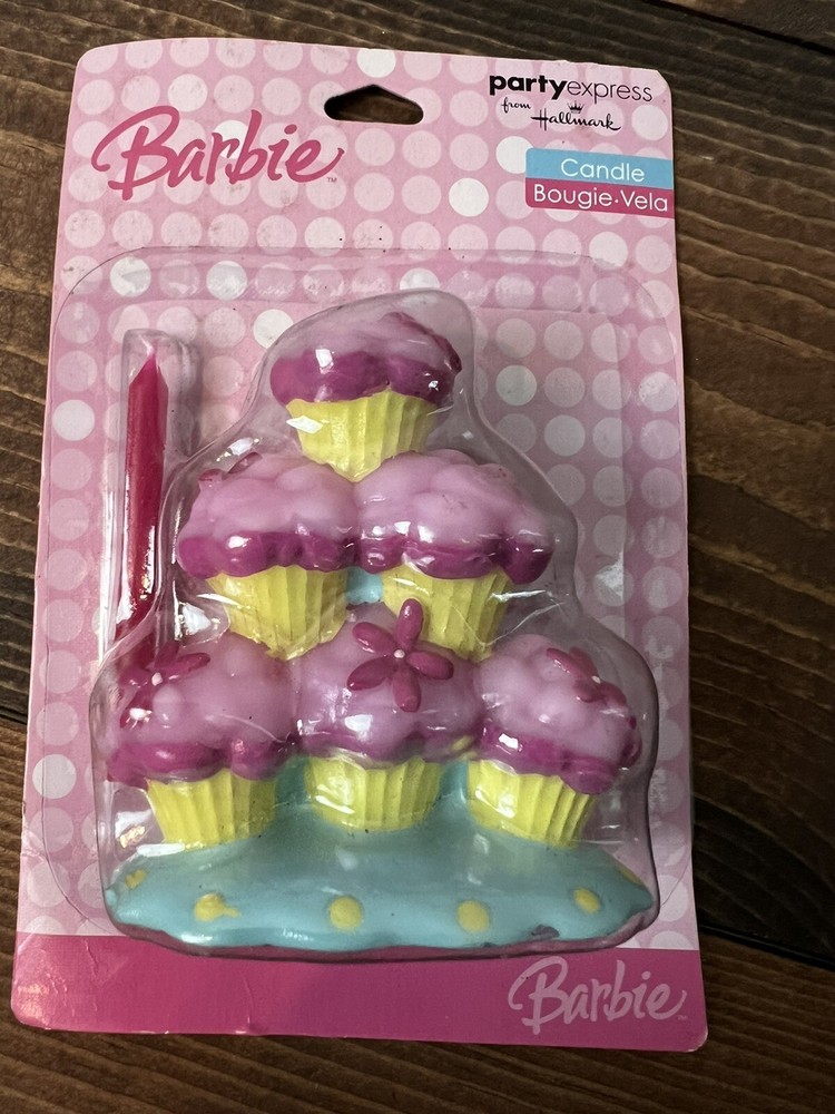 Barbie Hallmark Princess Candle & holder Vintage 2007 NOS Party Decor Topper