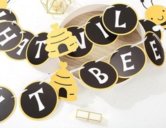 What Will It Bee Banner -Bumble Bee Theme Baby Shower Banner，Bee Gender Revea…
