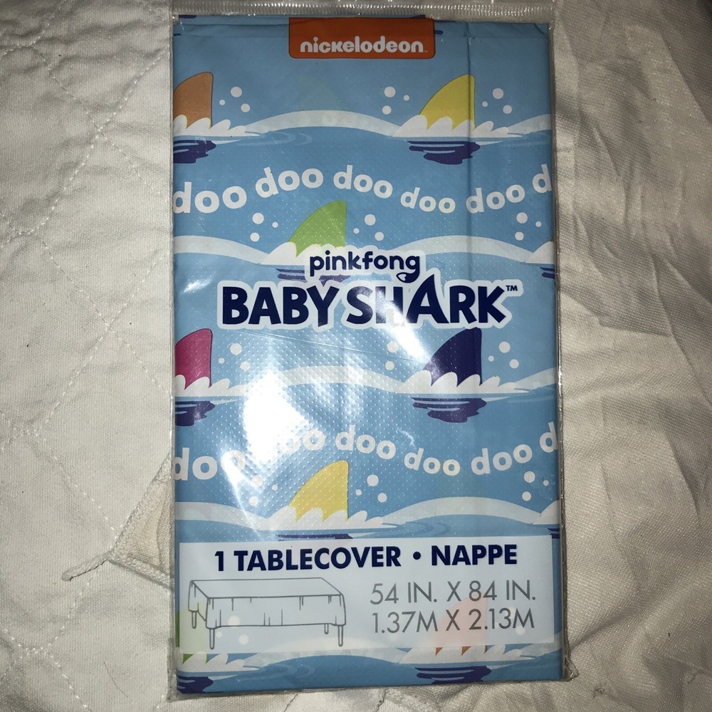 BABY SHARK Plastic Table Cover Birthday Party Supplies Decoration