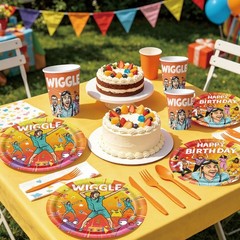 Danny Party Supplies Set Plates Cups Tablecloth Napkins Birthday Decor