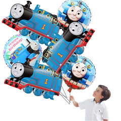 6 TRAIN foil balloon party happy birthday supplies decoration theme thomas idea