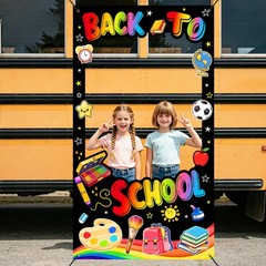 Back to School Photo Booth Props Frame Decorations Colorful