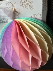 Balun Admhail 9 Piece Pastel Honeycomb Pom Poms, Party Decorations, New