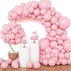 Pink Balloons 129pcs Pastel Pink Balloons Different Sizes 18 12 10 5 Baby Pink