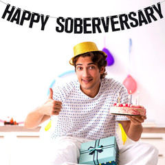 Happy Soberversary Banner, Happy Sober Anniversary Decor, Happy Sobriety, Celebr