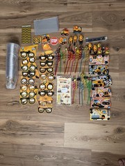 Construction / Diggers Birthday Party Backdrop , Cups , Party Favors/ Gift Bags