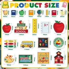 19 Pcs Back to School Decorations Back to School Tiered Tray Decor Fun Appreciat