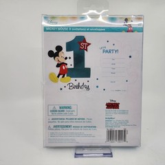 Disney Baby Mickey Mouse 1st Birthday Party Invitations & Envelopes 8-Count