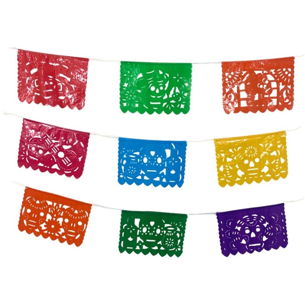 3 Pack Mexican Fiesta Banners Day of the Dead Design | Dia de los Muertos
