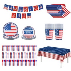 181PCS 250 Anniversary Decorations America Indoor Party Patriotic Decor Fourth