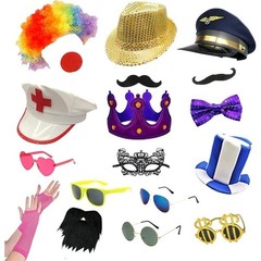 Funny Photo Booth Props Set 18 Pieces Party Costumes Graduation Bachelorette New