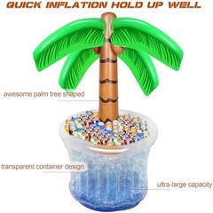 Zcaukya Inflatable Palm Tree Cooler, 60″ Blow Up Palm Tree Cooler for Tropica…
