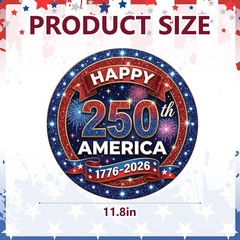 Patriotic 250th Anniversary Door Hanger – Perfect for Independence Celebrations