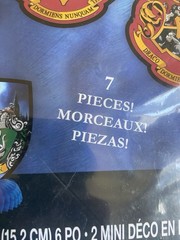 Harry Potter Hogwarts 7pc Mini Honeycomb Party Birthday Decoration Supply Kit