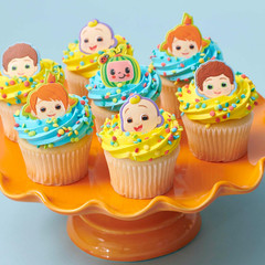 Cocomelon Playtime Rings | 24 Cupcake Toppers Featuring JJ, Yoyo & Tomtom | Coc