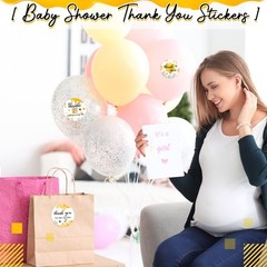 500 Pcs Bee Thank You Stickers for Jars Bottle Honey Bee Theme Party Wedding