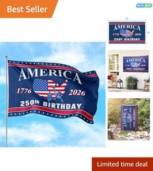 3×5 Ft Double-Sided 250th Anniversary USA Flag – Perfect for 4th of July Decor