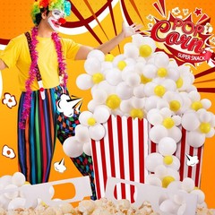 335 Pcs 2 Set Giant Popcorn Boxes Prop 3D Boxes with Balloon Cube Balloon Siz…