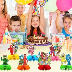 7PSC Gabba Honeycomb Centerpieces 3D Table Decorations Party Supplies