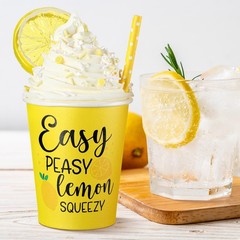2 Pcs Lemon Tiered Tray Table Decor Faux Whipped Cream Cups Lemon Centerpiece…
