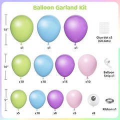Monster Balloons Arch Garland Kit, Monster Cartoon Inc Balloons Party Decorat…