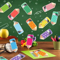 120 Pcs Pencil Paper Cutouts Name Tags Back To School Bulletin Board Decor