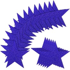 100 PCS Glitter Blue Five Star Cutouts Paper Confetti Bulletin Board
