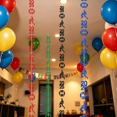 4Pcs World Soccer Hanging Garland Decor – Party Decorations, Global 2026 Soccer
