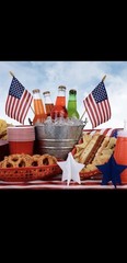 Mini USA Handheld Paper Flags on Wooden Sticks Patriotic Decor