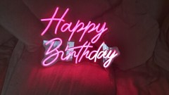  Happy Birthday Multicoloured Led Neon Sign for Sale *See Description*