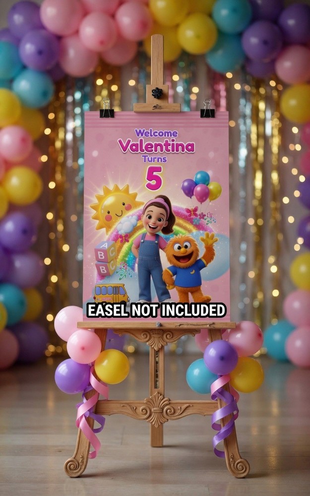 Personalised Printed Ms Rachel Birthday Foam Board Event Welcome Sign A3
