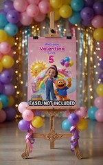 Personalised Printed Ms Rachel Birthday Foam Board Event Welcome Sign A3