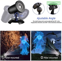 Halloween GHOST BRIDE LED Light Projector Spooky Haunted Floating Apparition