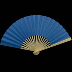 9″ Dark Blue Paper Hand Fans for Weddings, Premium Paper Stock (10 Pack)