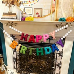 Wool Felt Rainbow Birthday Garland – Perfect for Memorable Celebrations