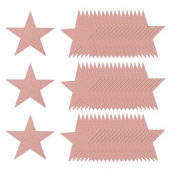 80 Pcs Glitter Star Cutouts, 5 Inch Star Shape Glitter Paper, Rose Gold