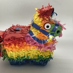 Mini Rainbow Donkey Piñata Birthday Party Kids Decor Luau Vibrant Colors