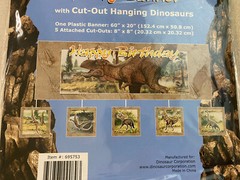 Jurassic Park T-Rex Hunting Birthday Party Banner and Cut-Outs ~ New in package