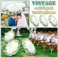 Paper Parasol Bulk for Weddings Sun Shade 23.6 Green Vintage Decorative