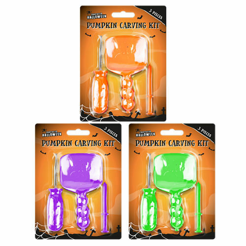 Halloween 3 Piece Pumpkin Carving Set