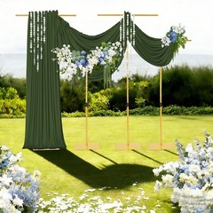 ‌4* Wedding Backdrop Stands Metal Tabletop Height Adjustable Backdrop Stand Gold