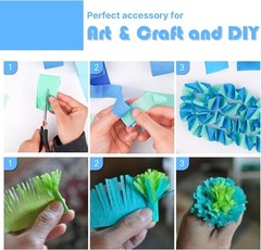 Blue Green and Lime Crepe Paper Streamers 6 Rolls Ideal for Parties