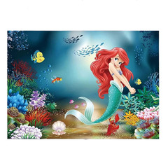 Mermaid Princess Background Under The Sea-Little Mermaid Fairy Tale Backdrop