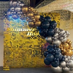 Shimmer Wall Backdrop – 24pcs Decorations Panel | Wedding, Birthday, Annivers…
