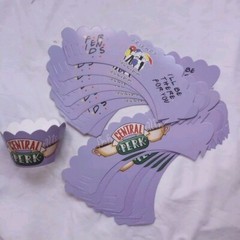 Friends Themed Party Decorations Birthday Trivia Game Cupcake Topper Banner Set