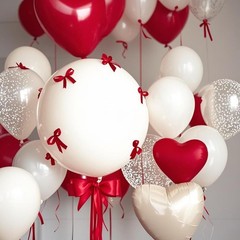Red Bow Party Decorations Wine Red Bow Balloons BoBo Balloons for Coquette Bo…