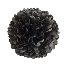 12 PCS Gold Black Hanging Tissue Paper Pom Poms New Year Ceiling Decor