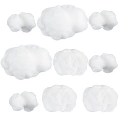 9 Pieces 3D Cloud Shape Hanging Decorations – DIY Room Decor for Weddings & Part