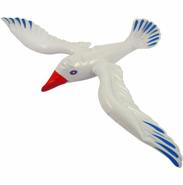 6 x Inflatable 76cm SeaGull Bird Hawaiian – Beach Fancy Dress Party Accessory