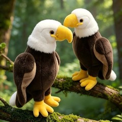 Bald Eagle Stuffed Animal Plush Toy Soft American Eagle Plush for Kid Home Decor
